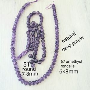 Lot Of Deep Purple Amethyst Beads